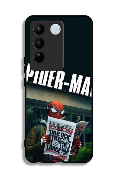 Tolwak غطاء حماية فيفو S16 بتصميم سبايدرمان يقرأ جريدة