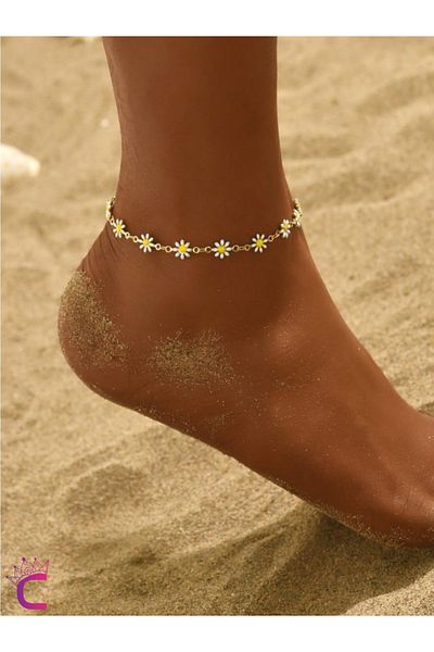 Cinderella Papatya Design Adjustable Chain Anklet Gold - Sea Beach Jewelry Foot Jewelry Bracelet Accessory