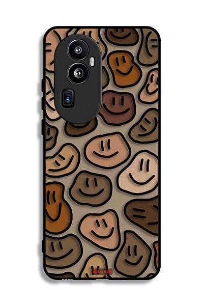 Tolwak غطاء حماية لهاتف Oppo Reno10 Pro Plus برسومات وجوه مبتسمة