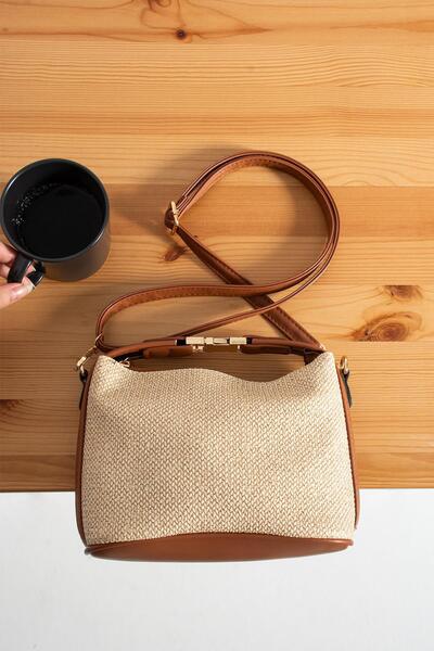 Bipanya Cosmos Hasır Kadın Omuz Çantası BP-4862O