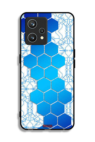 Tolwak غطاء حماية لهاتف Realme 9 Pro Plus بنمط شبكة أيقونات سداسية الأضلاع