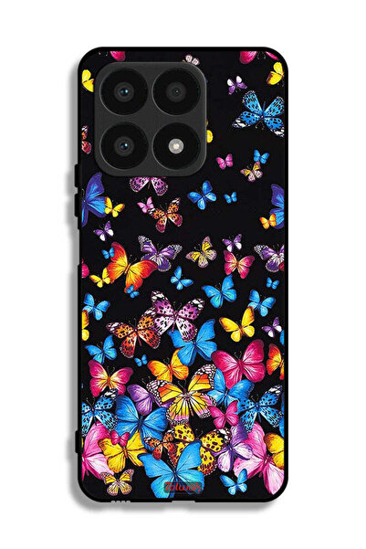 Tolwak Honor X8a Protective Case Cover Colorful Butterflies