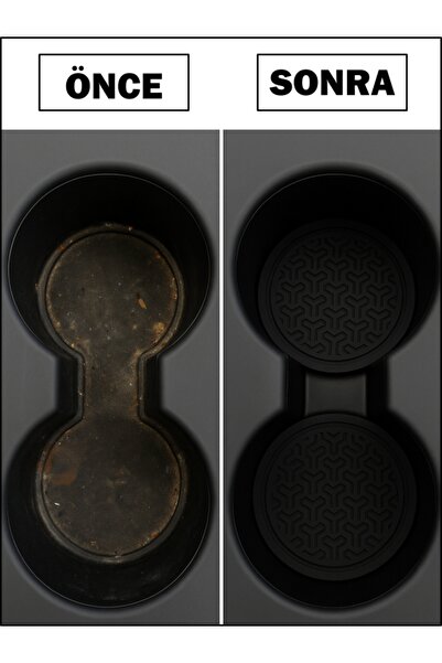 COZLEY Araba Bardak Altlığı Silikon Araç İçi Kaymaz Mat Telefon Para Malzeme ...