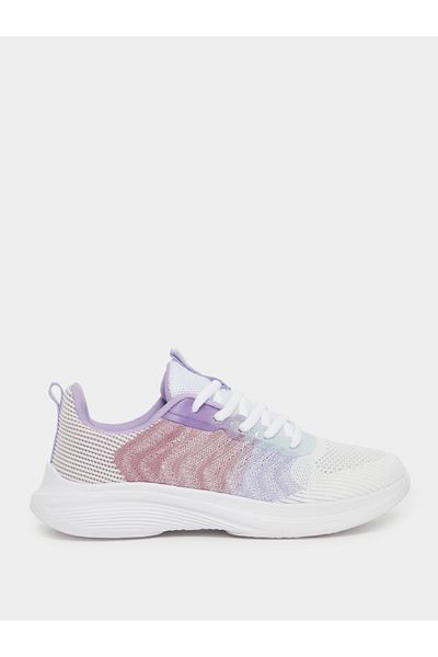 Styli Mesh Ombre Print Lace-Up Sneakers