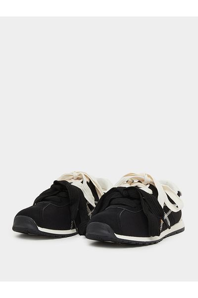 Styli Lace Up Sneakers with Stitching Detail