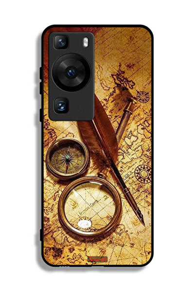 Tolwak غطاء حماية لهاتف هواوي P60 Pro بتصميم بوصلة عتيقة