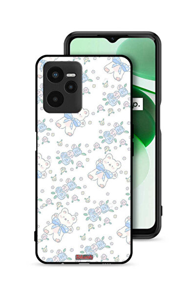 Tolwak غطاء حماية لهاتف Realme C35 عليه صورة دب تيدي لطيف وزهور