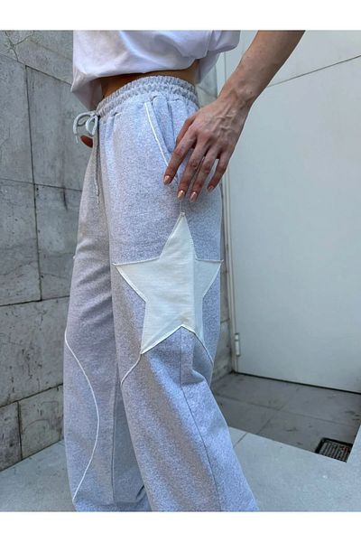 RockMore Y2K Star Patch Knitted Sweatpants/Pants