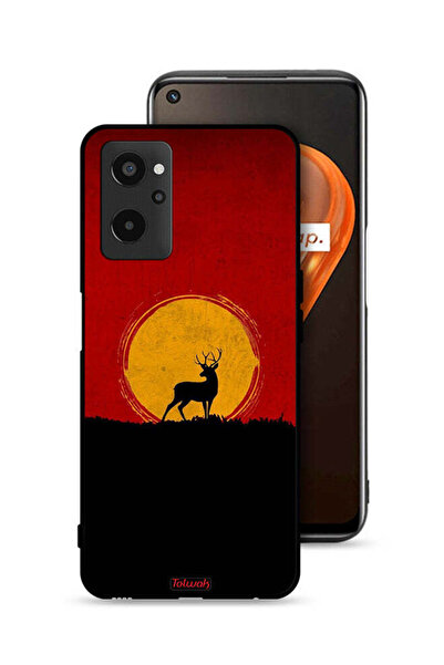 Tolwak Realme 9i 4G Protective Case Cover Deer And Moon Artwork