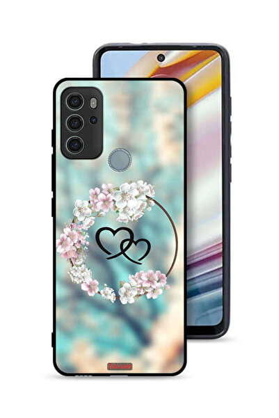 Tolwak غطاء حماية لهاتف موتورولا موتو جي 60 إس برسومات قلوب ورسومات خواتم