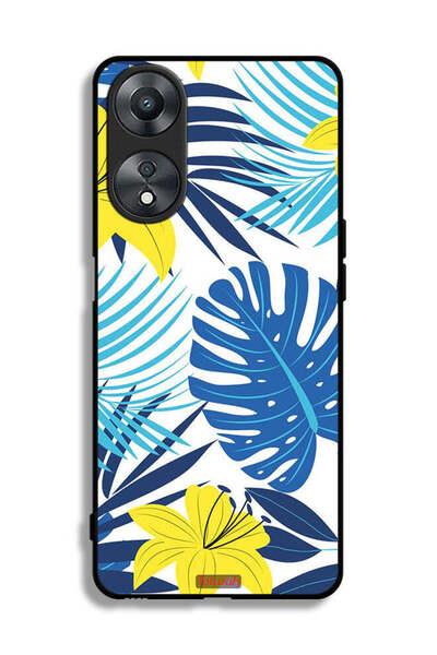 Tolwak غطاء حماية لهاتف Oppo A58 5G برسومات ريش وزهور