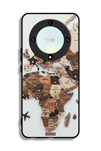 Tolwak غطاء حماية لهاتف Honor X9a - رسمة خريطة العالم