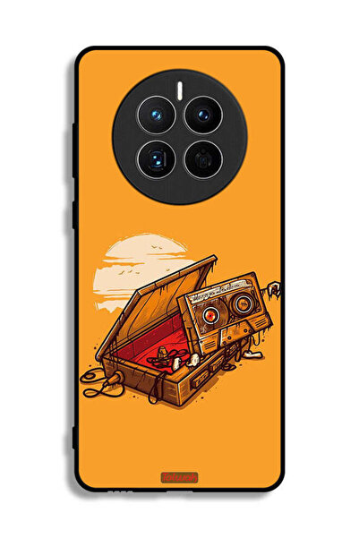 Tolwak غطاء حماية لهاتف هواوي ميت 50E بتصميم شريط كاسيت وشريط لاصق