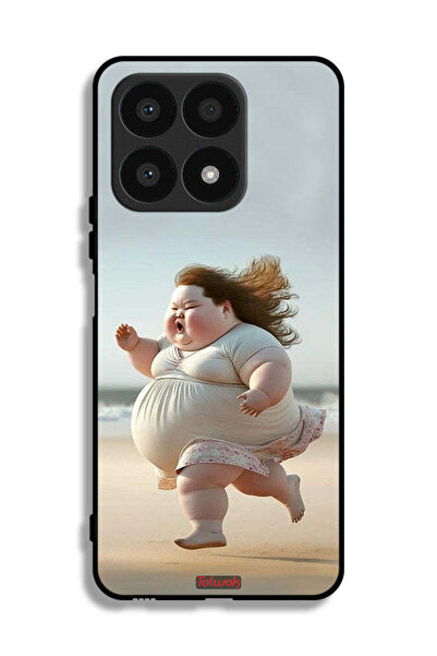 Tolwak Honor X8a Protective Case Cover Fatty Baby Girl Running