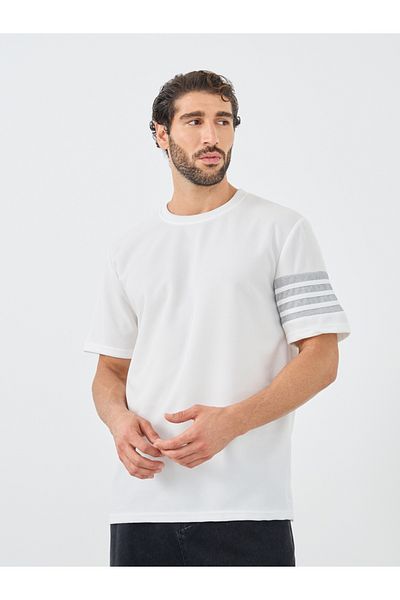 Styli Striped Short Sleeve Oversized T-Shirt