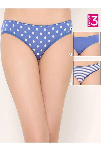 Clovia By Styli Pack of 3 - Low Rise Bikini Briefs