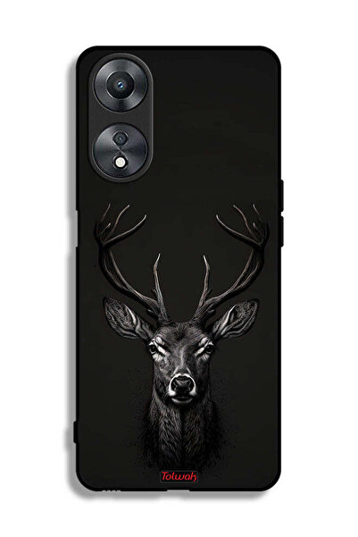 Tolwak غطاء حماية لهاتف Oppo A58 5G برسومات غزال رقمية