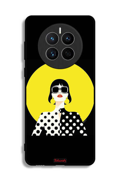 Tolwak غطاء حماية لهاتف هواوي ميت 50E بتصميم فتاة أنيقة