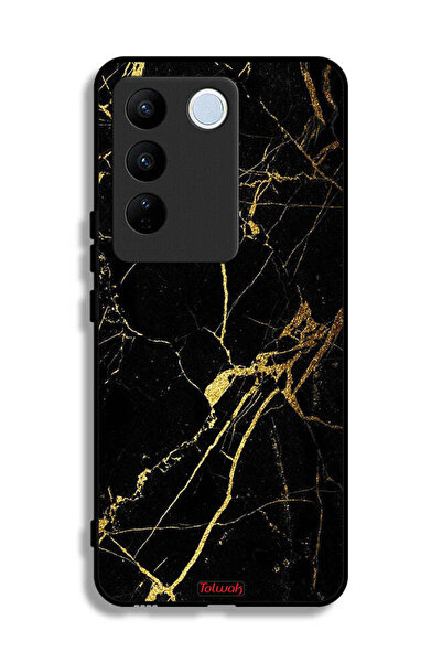 Tolwak غطاء حماية لهاتف Vivo S16e - متصدع، رخامي