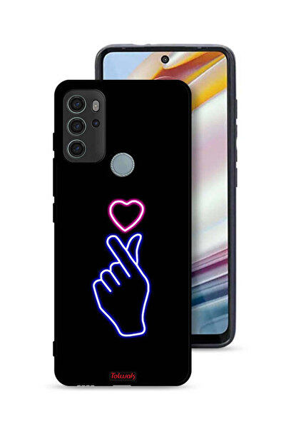 Tolwak غطاء حماية موتورولا موتو جي 60 إس بتصميم قلب مزخرف