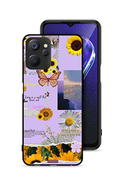 Tolwak غطاء حماية لهاتف Realme 9i 5G بملصقات عباد الشمس الجميلة