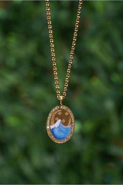 AŞIK ACCESSORIES Stainless Steel Sea Themed Locket Necklace
