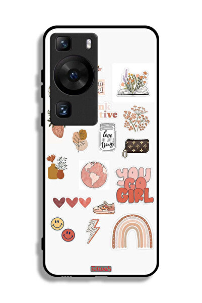 Tolwak غطاء حماية لهاتف Huawei P60 Pro بتصميم فتاة مرحة