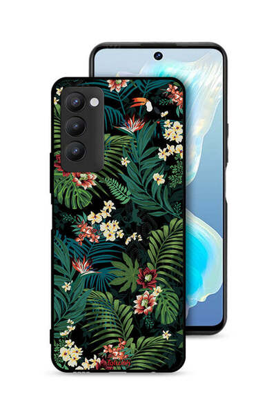 Tolwak غطاء حماية لهاتف تكنو كامون 18 بنقشة أوراق استوائية