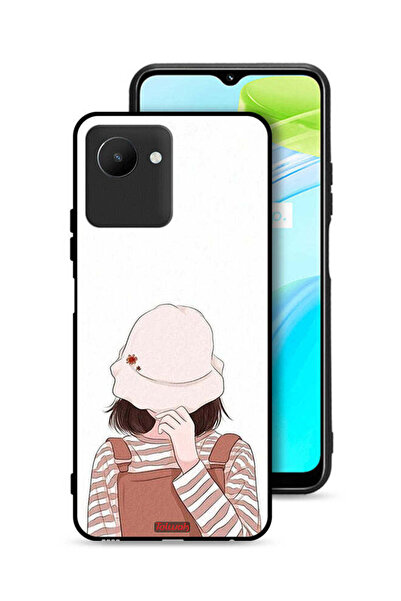 Tolwak غطاء حماية Realme C30s يخفي الوجه بالقبعة