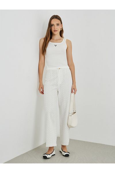 Styli Embroidery Detail Square Neck Top