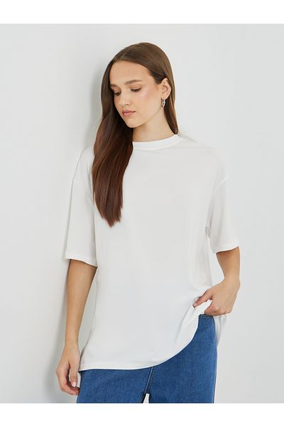 Styli Slogan Print Oversized T-Shirt