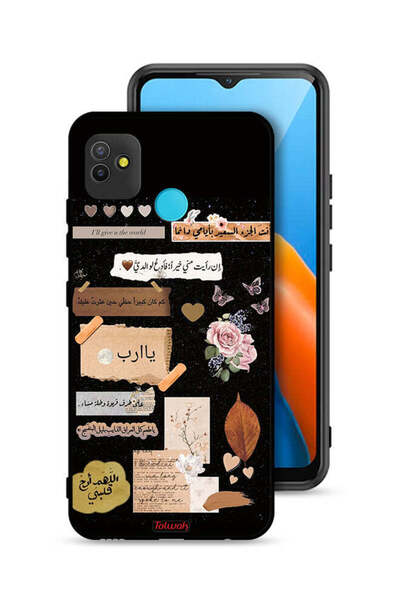 Tolwak Tecno Pop 5 Protective Case Cover Arabic Quotes And Flowers Art