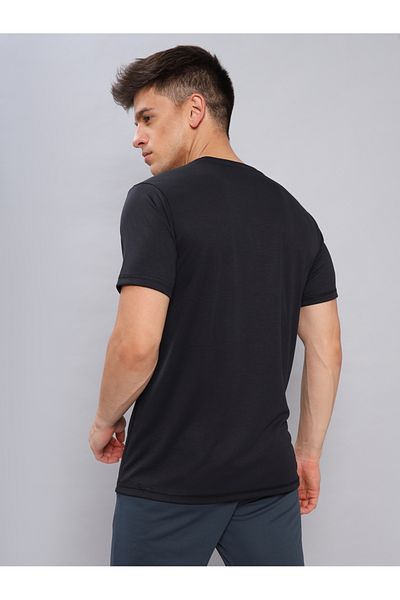 Technosport By Styli Solid Slim Fit Crew Neck T-Shirt with Techno Cool+