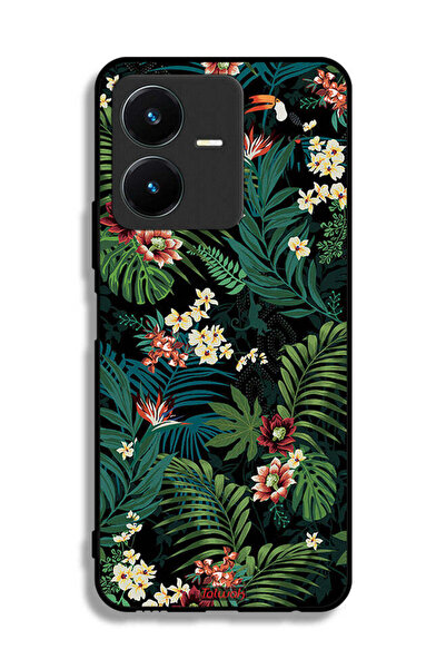 Tolwak غطاء حماية لهاتف Vivo Y22 بنقشة أوراق استوائية