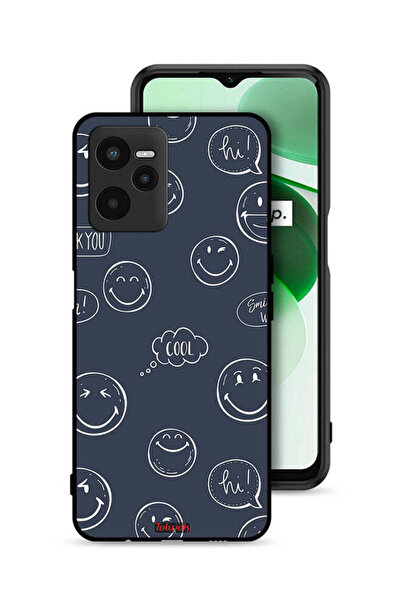 Tolwak Realme C35 Protective Case Cover Cool Faces Tags