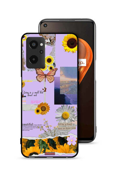 Tolwak غطاء حماية لهاتف Realme 9i 4G بملصقات عباد الشمس الجميلة