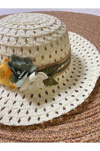 Cherrys Bebek Floral Straw Hat