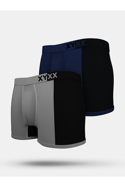 XYXX By Styli Pack of 2 - Colorblock Modal Trunks
