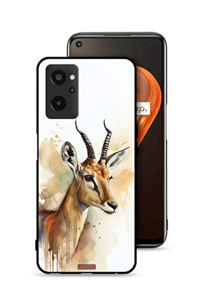 Tolwak Realme 9i 4G Protective Case Cover Deer Abstract Art