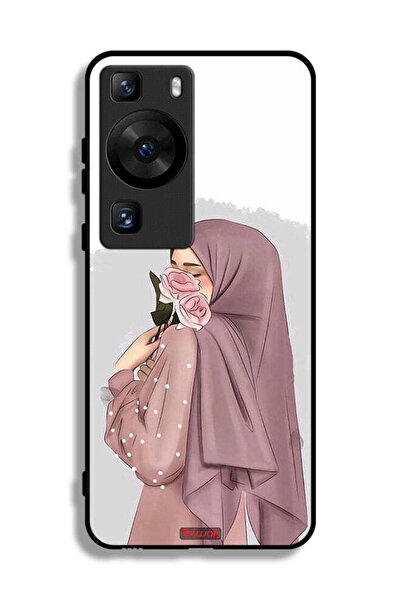 Tolwak غطاء حماية لهاتف هواوي بي 60 بتصميم فتاة تحمل ورودًا