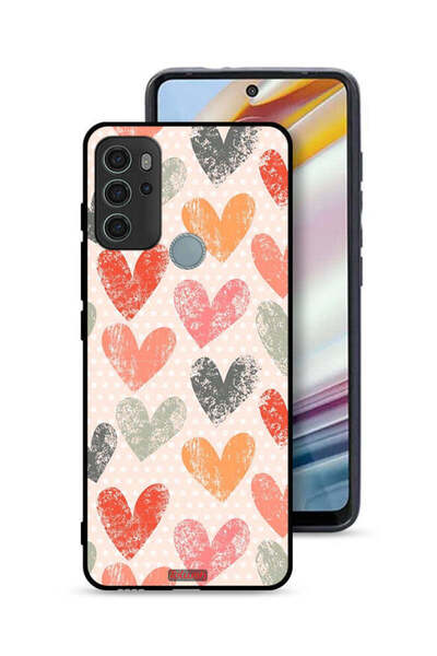 Tolwak غطاء حماية لهاتف موتورولا موتو جي 60 إس برسومات قلوب