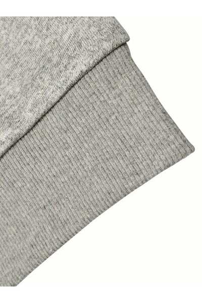 caddekombin Red 88 Printed Crew Neck Gray Sweatshirt