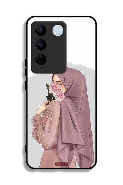 Tolwak غطاء حماية لهاتف Vivo S16 بتصميم فتاة تحمل ورودًا