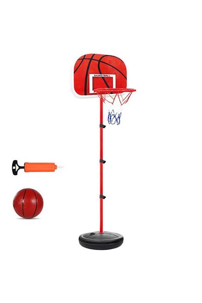 SOLTOY Basketball hoop with portable stand adjustable in height up to 206 cm height, ball, pump, net