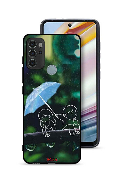 Tolwak غطاء حماية موتورولا موتو جي 60 إس بتصميم زوجين من الفن التجريدي