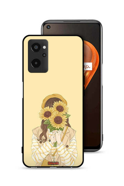 Tolwak غطاء حماية لهاتف Realme 9i 4G مع وجه مخفي وزهور عباد الشمس