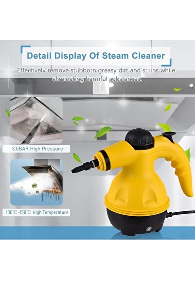 DLC 1000W Portable Handheld Steam Cleaner - Multifunctional 6-in-1 High-Temperature Pressurized Steamer