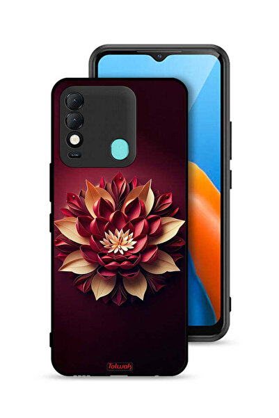 Tolwak غطاء حماية لهاتف Tecno Spark 8 بتصميم زهور تجريدية