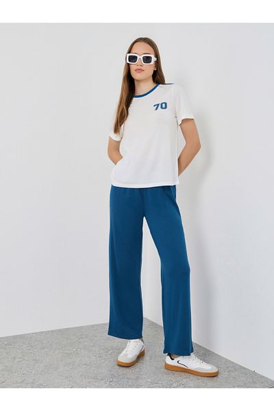 Styli Solid Loose Fit Pants with Drawstring