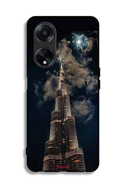 Tolwak غطاء حماية لهاتف Oppo F23 5G برج خليفة في الليل